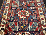 Antique Caucasian Kazak Rug 3' 3'' x 6' 5''