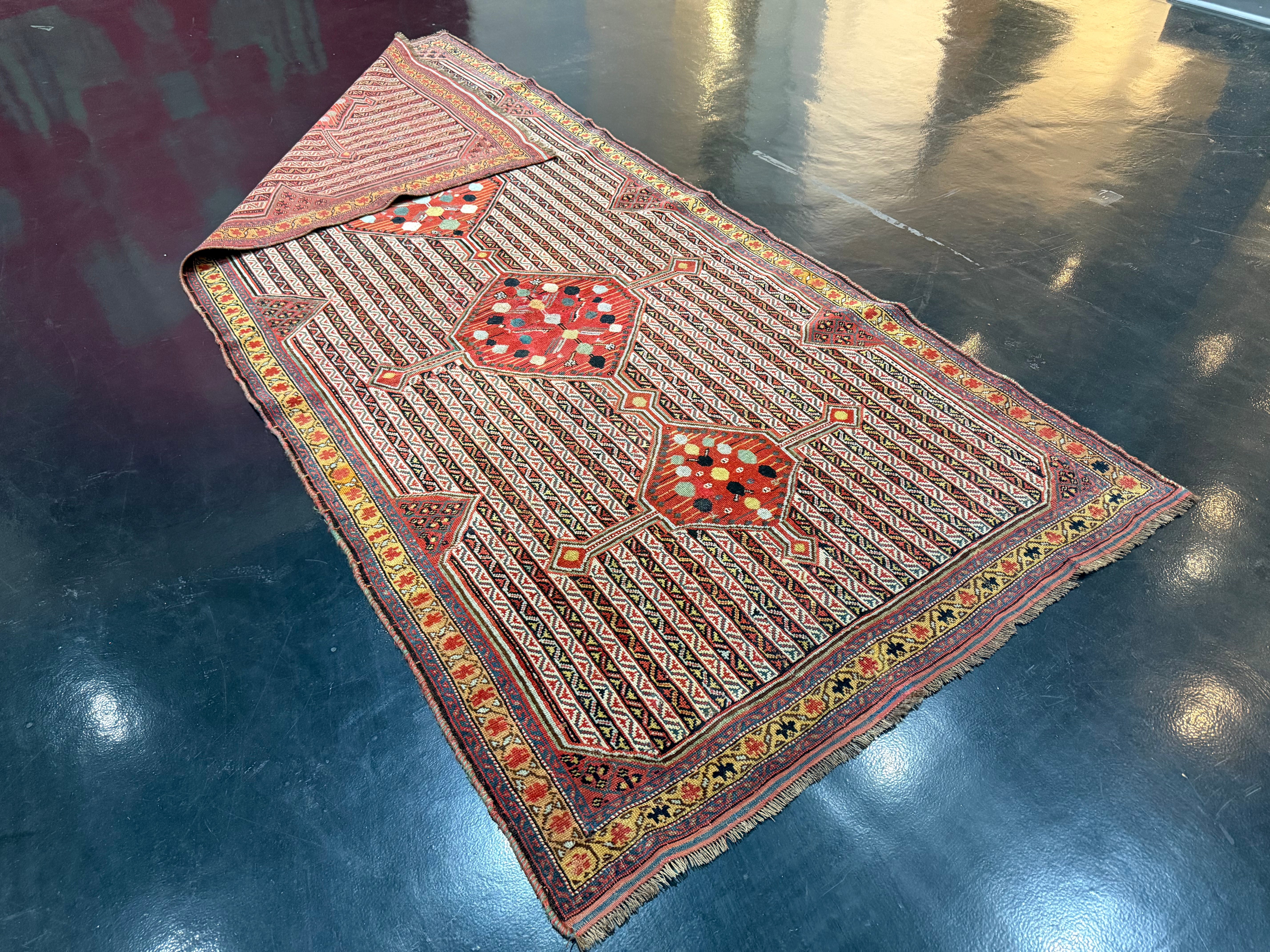 Antique SW Tribal Khamseh Rug 5' 0" x 7' 0"