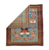 Extremely Fine and Rare Caucasian Kuba Pictorial Wool Rug 4'0" x 6' 0"