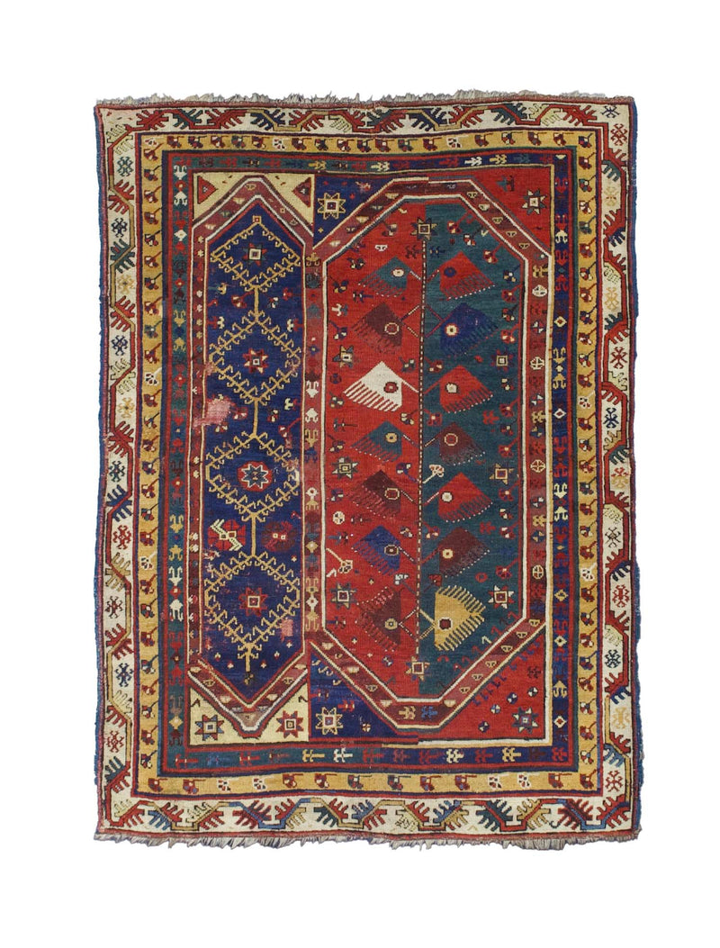 Fine Early Turkish Makri Wool Rug 4' 6