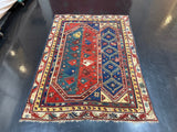 Fine Early Turkish Makri Wool Rug 4' 6" x 5' 0''