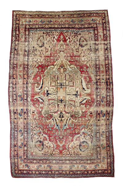 Antique Lavar Kerman Rug 7'9