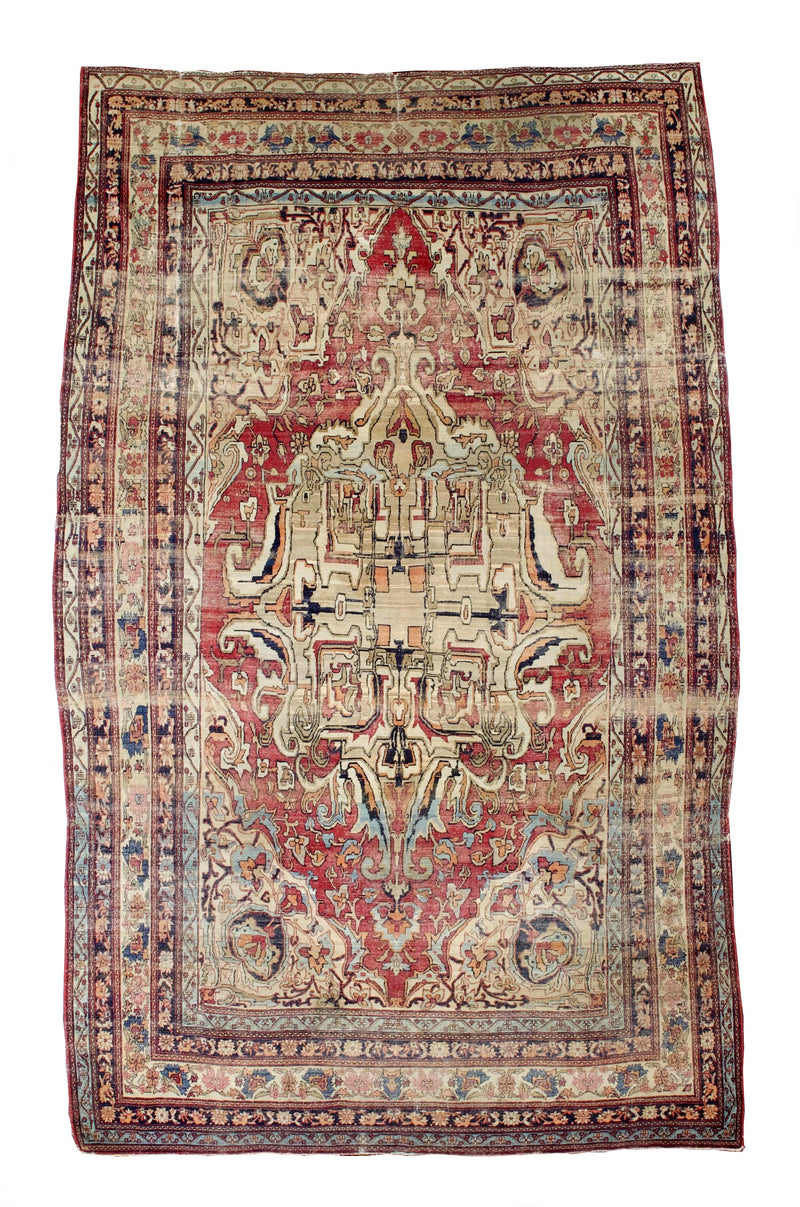Antique Lavar Kerman Rug 7'9