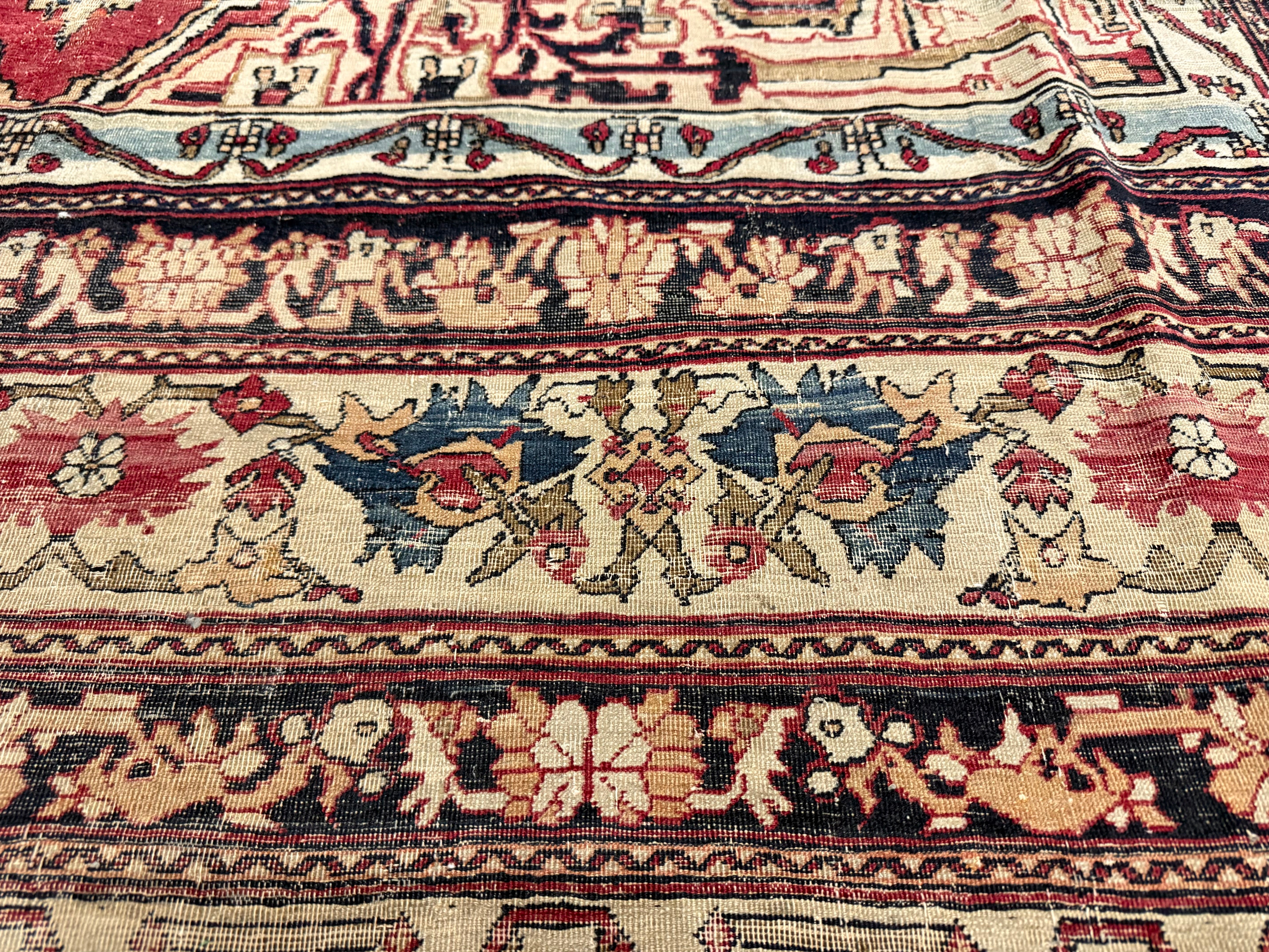 Antique Lavar Kerman Rug 7'9" x 12' 7"