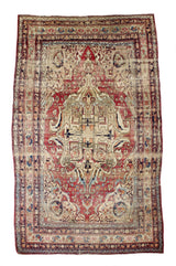 Antique Lavar Kerman Rug 7'9" x 12' 7"