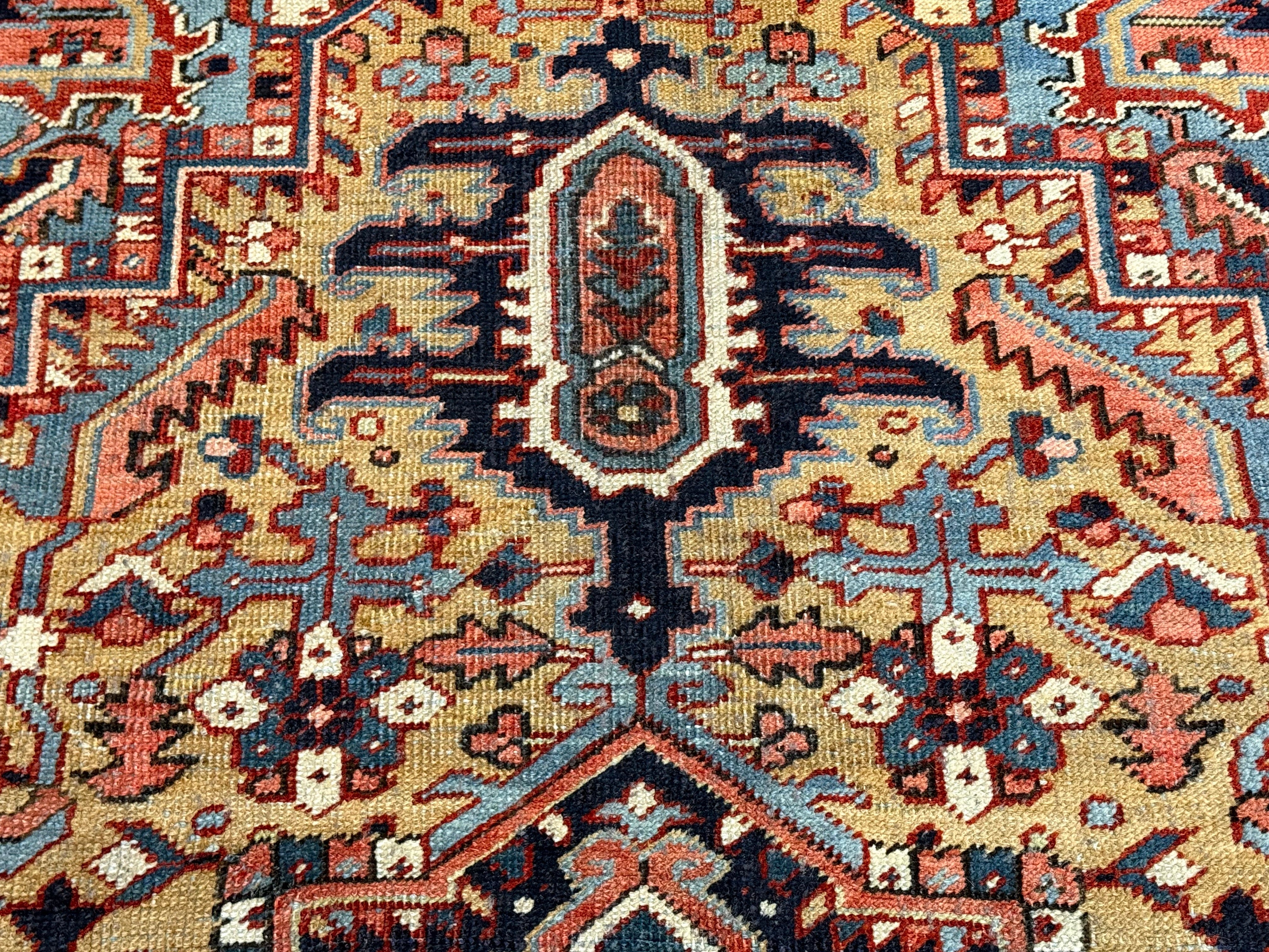 Fine Antique Persian Heriz Rug 6'7" x 11' 0"