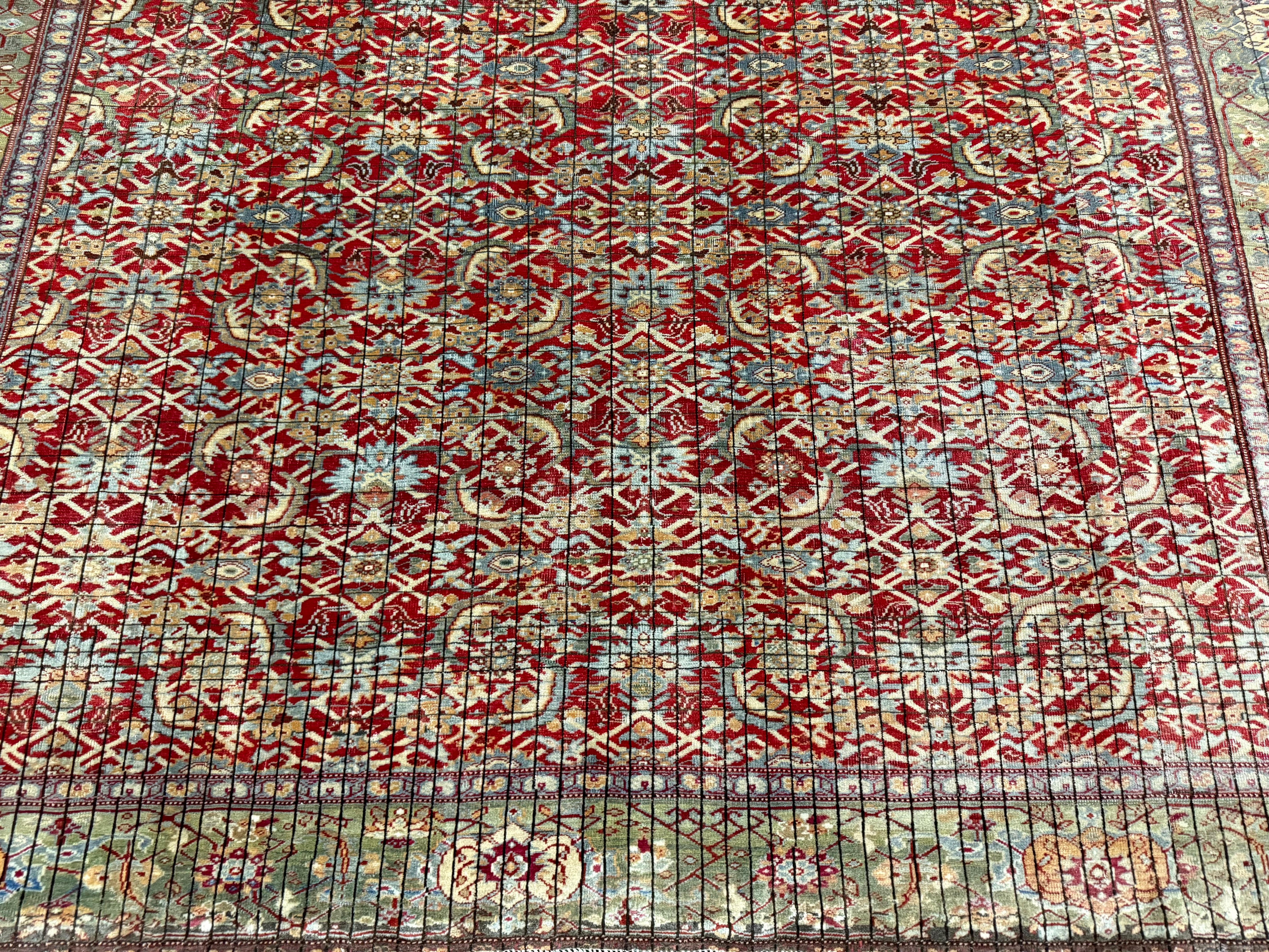 Extremely Fine Antique Mishan Malayer Rug 7' 0" x 9' 5"