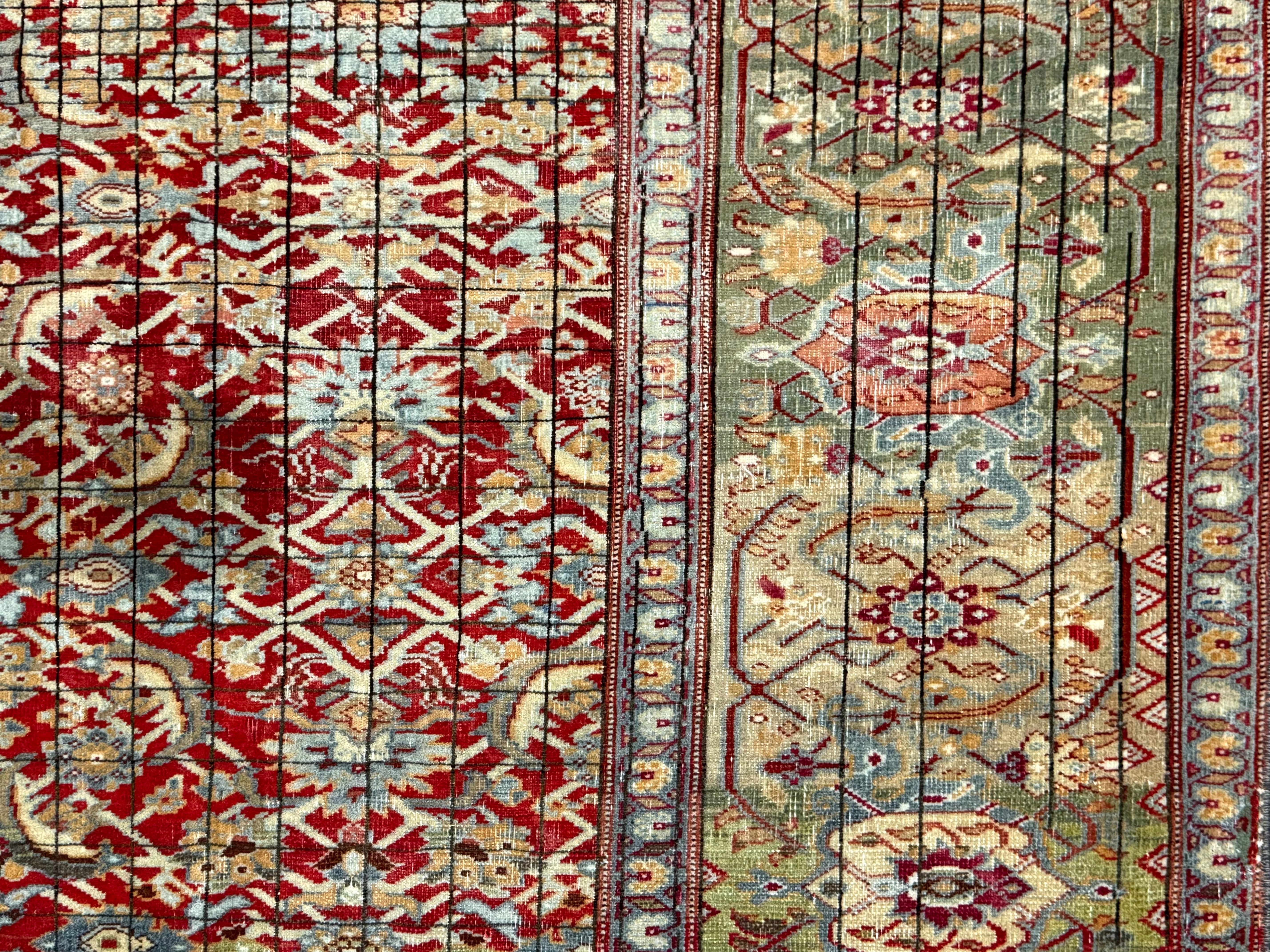Extremely Fine Antique Mishan Malayer Rug 7' 0" x 9' 5"