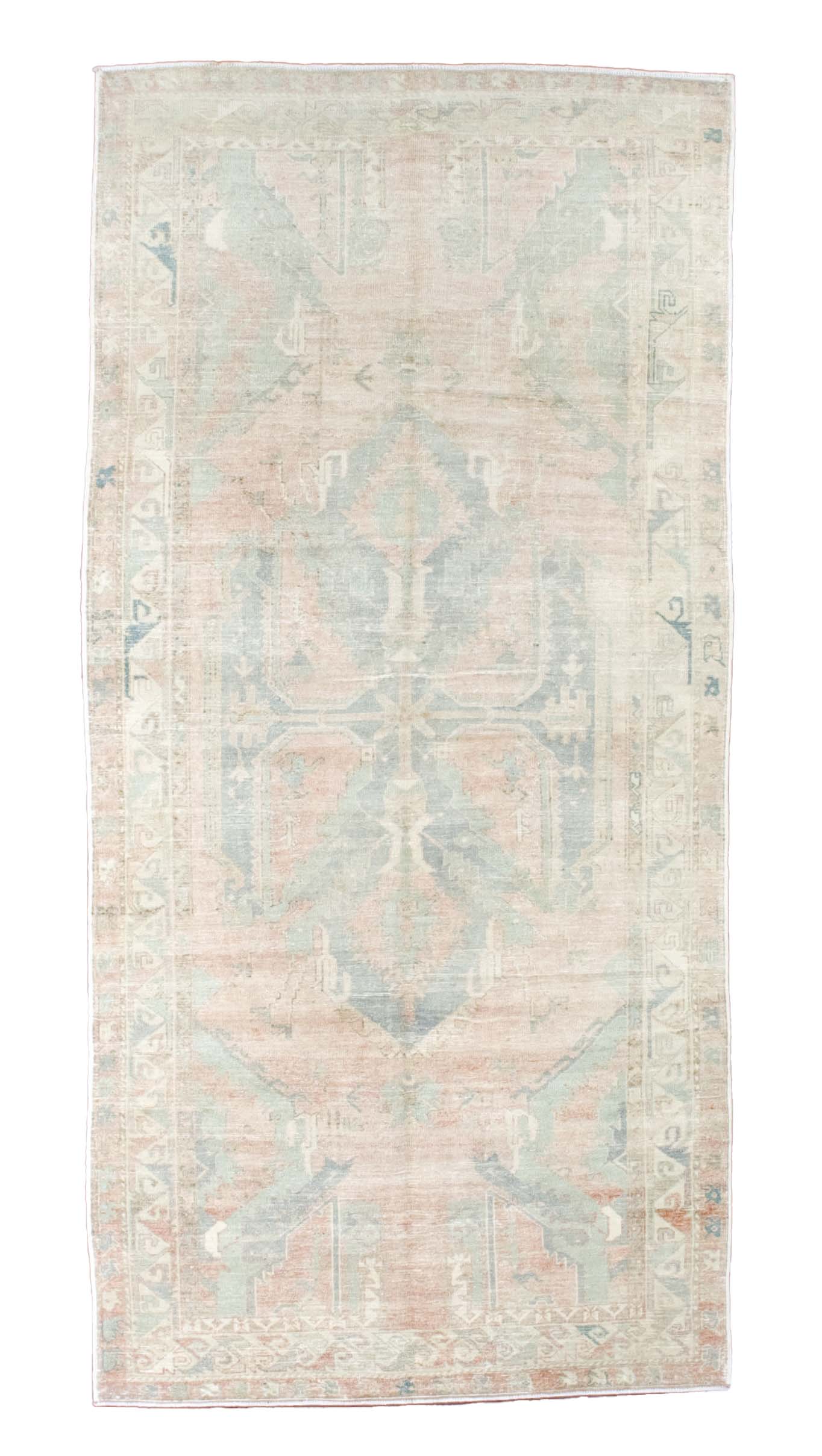 Vintage Turkish Tribal Rug 4' 9" x 10' 0"