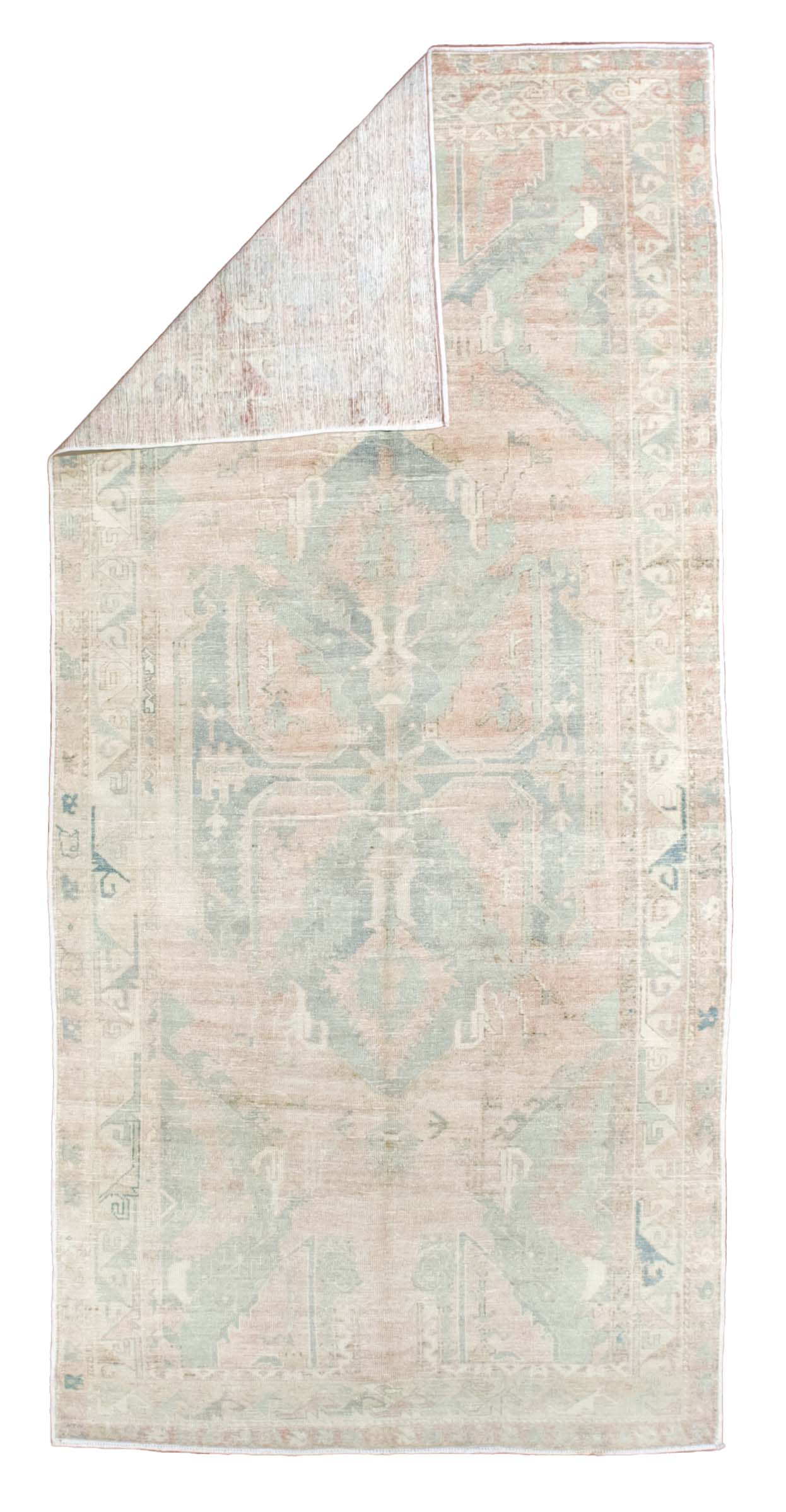 Vintage Turkish Tribal Rug 4' 9" x 10' 0"