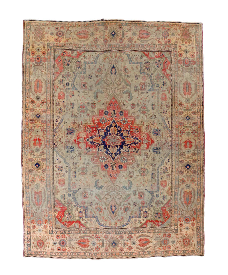 Antique Mohtasham Kashan Rug 7'8