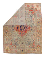 Antique Mohtasham Kashan Rug 7'8" x 10'10"