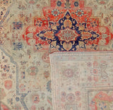 Antique Mohtasham Kashan Rug 7'8" x 10'10"