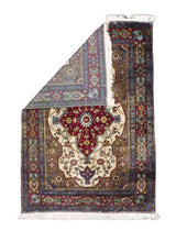Extremely Fine and Rare Antique Silk  Rug 3' 6'' x 5' 1''