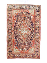 Antique  Mohtasham Kashan 4'3" x 7'