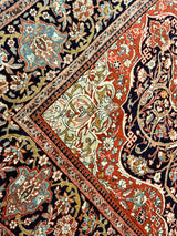 Antique  Mohtasham Kashan 4'3" x 7'