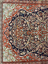 Antique  Mohtasham Kashan 4'3" x 7'