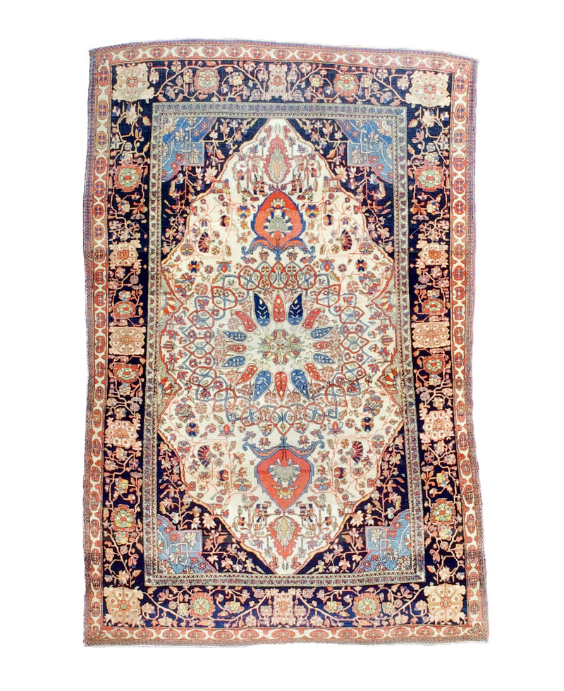 Antique  Mohtasham Kashan 4'4