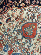 Antique  Mohtasham Kashan 4'4" x 6' 8"