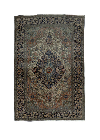 Fine Antique Persian Mohtasham Kashan Wool Rug 4' 3