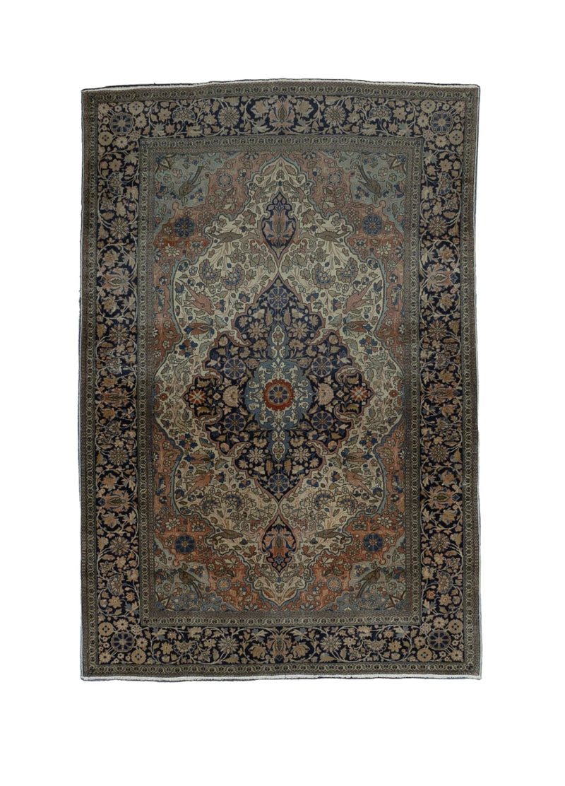 Fine Antique Persian Mohtasham Kashan Wool Rug 4' 3