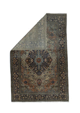 Fine Antique Persian Mohtasham Kashan Wool Rug 4' 3" x 6' 7"