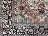 Fine Antique Persian Mohtasham Kashan Wool Rug 4' 3" x 6' 7"