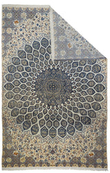 Extremely Fine  Isfahan Wool and Silk Rug 7'4'' x 11'4''