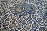 Extremely Fine  Isfahan Wool and Silk Rug 7'4'' x 11'4''