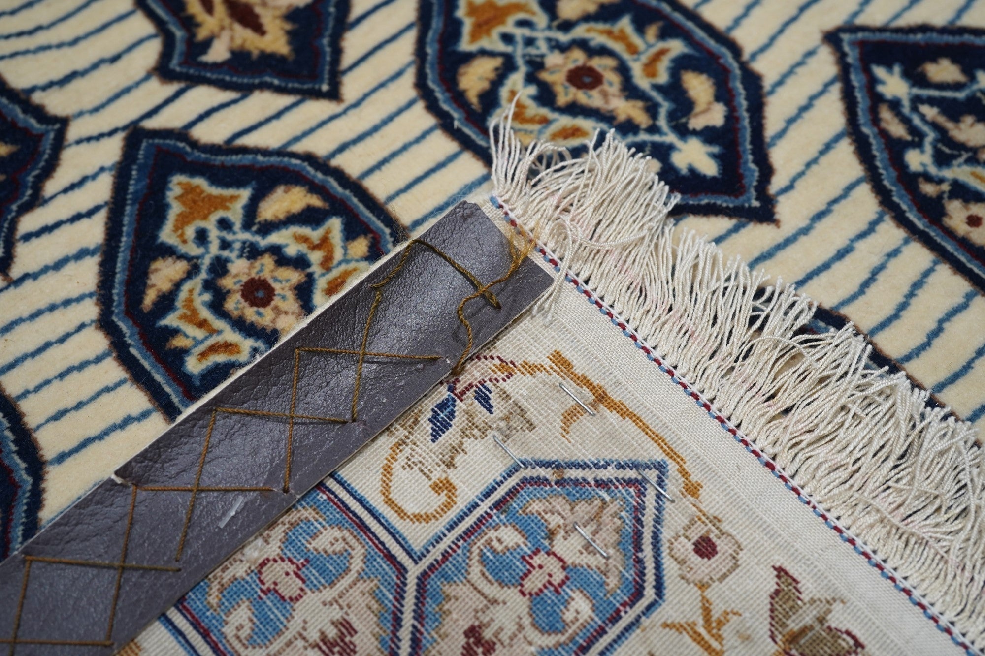 Extremely Fine  Isfahan Wool and Silk Rug 7'4'' x 11'4''