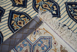 Extremely Fine  Isfahan Wool and Silk Rug 7'4'' x 11'4''
