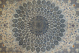 Extremely Fine  Isfahan Wool and Silk Rug 7'4'' x 11'4''