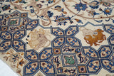 Extremely Fine  Isfahan Wool and Silk Rug 7'4'' x 11'4''