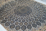 Extremely Fine  Isfahan Wool and Silk Rug 7'4'' x 11'4''