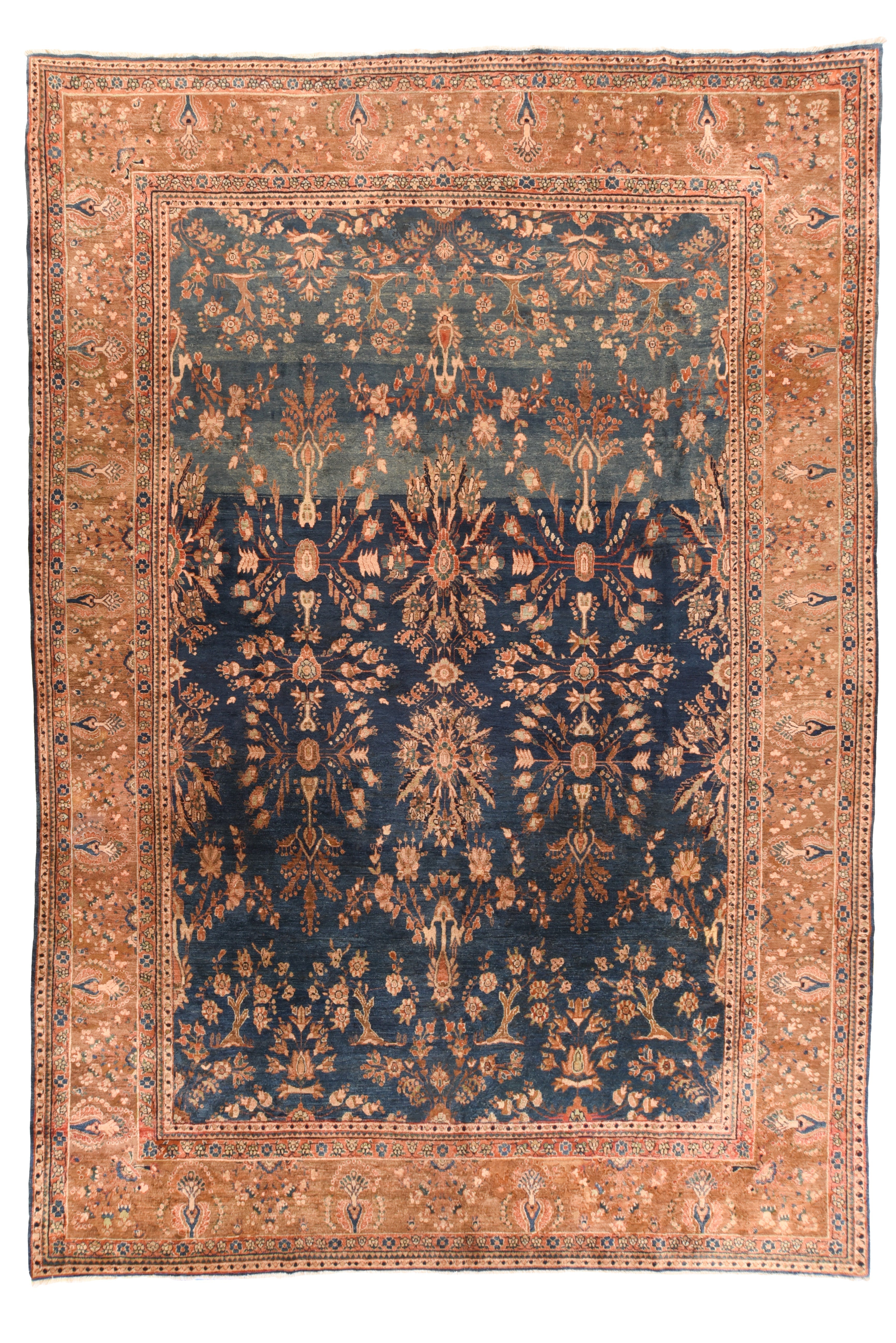 Antique Mohajeran Sarouk Rug 8'7'' x 12'5''