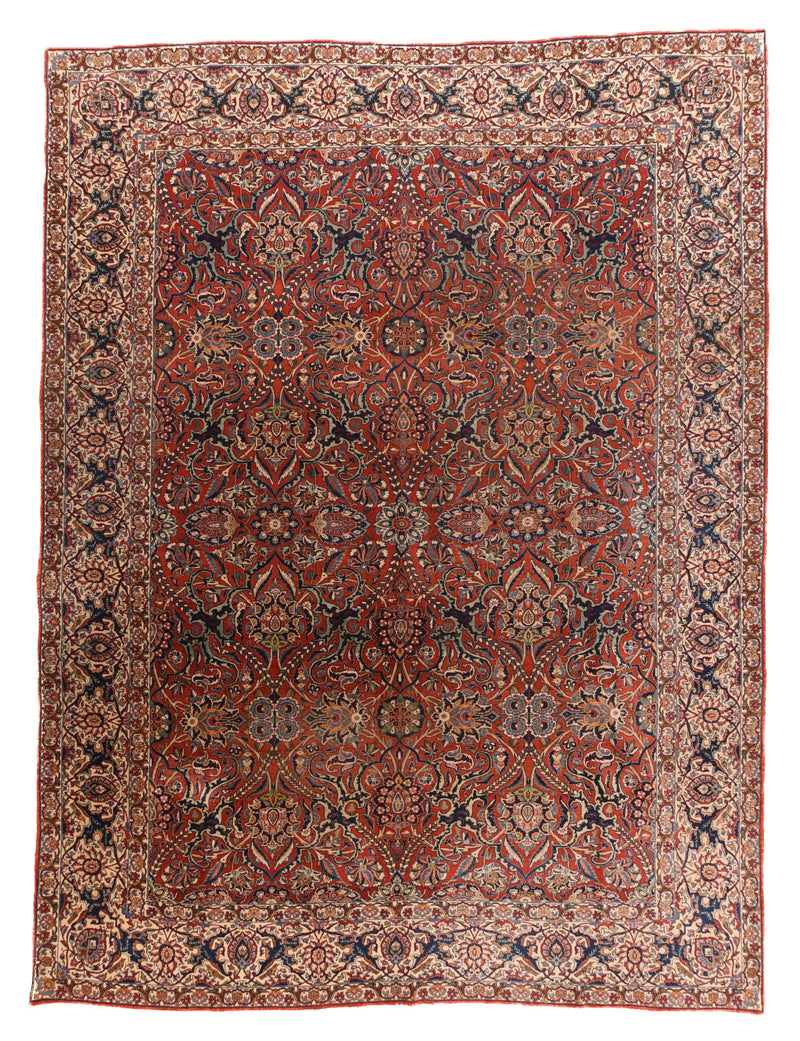 Antique Isfahan Rug 9'0