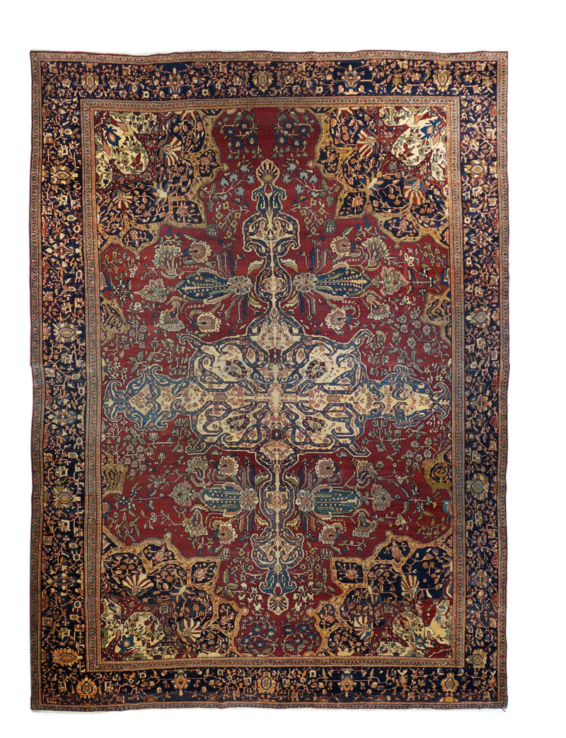Antique Farahan Sarouk Rug 9'0'' x 12'3''