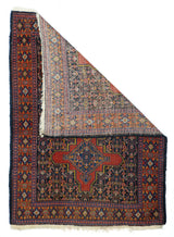 Antique  Senneh Rug 3'7" x 4' 10"