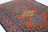 Antique  Senneh Rug 3'7" x 4' 10"