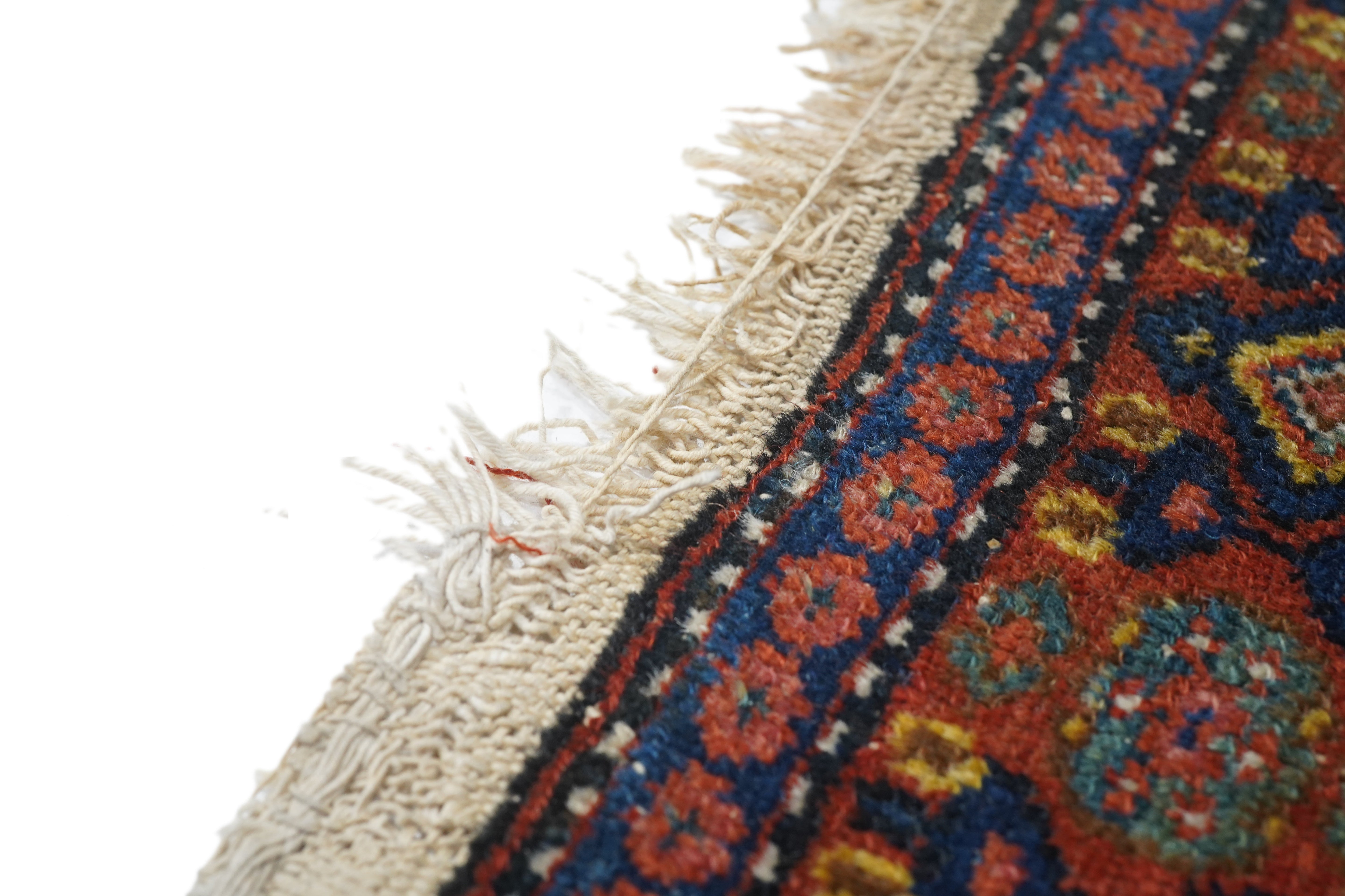 Antique  Senneh Rug 3'7" x 4' 10"