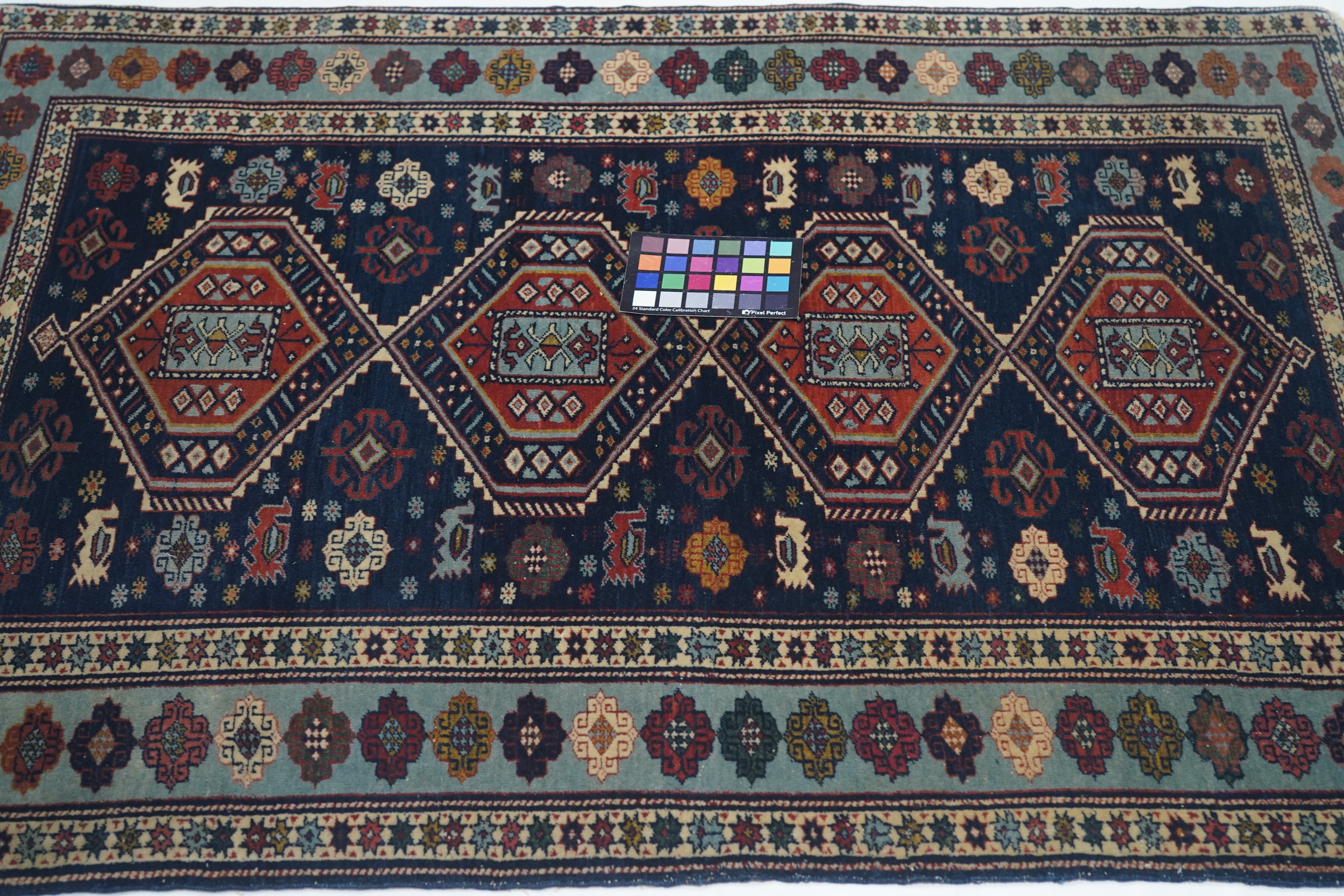 Antique Caucasian Shirvan Rug 3' 3" x 4' 5"