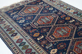 Antique Caucasian Shirvan Rug 3' 3" x 4' 5"