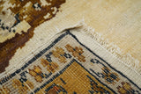 Antique  Tabriz Lion Wool Rug 3'7'' x 4'8''
