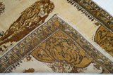 Antique  Tabriz Lion Wool Rug 3'7'' x 4'8''