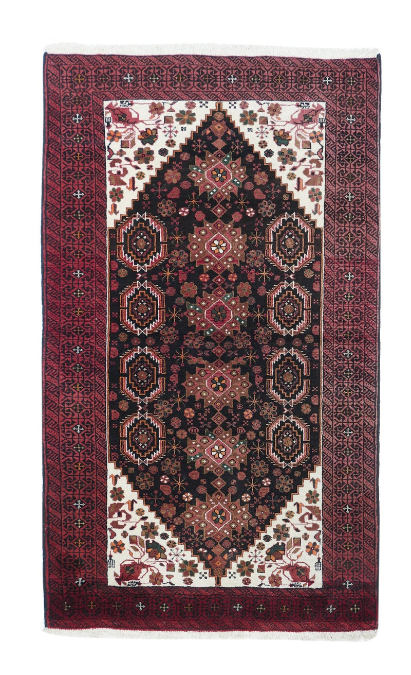 Vintage Baluch Rug 3'4'' x 6'6''
