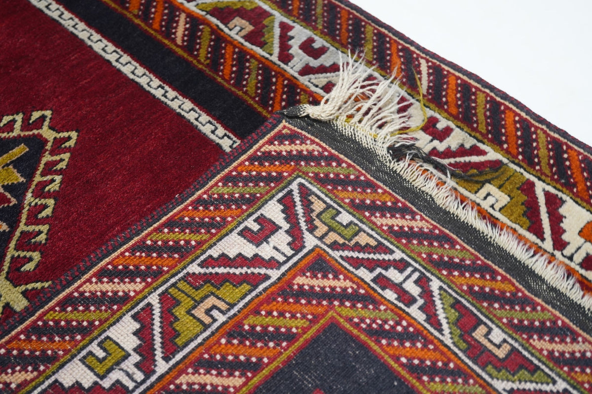 Fine Antique Turkish Tribal Wool Rug 3'3'' x 6'3''