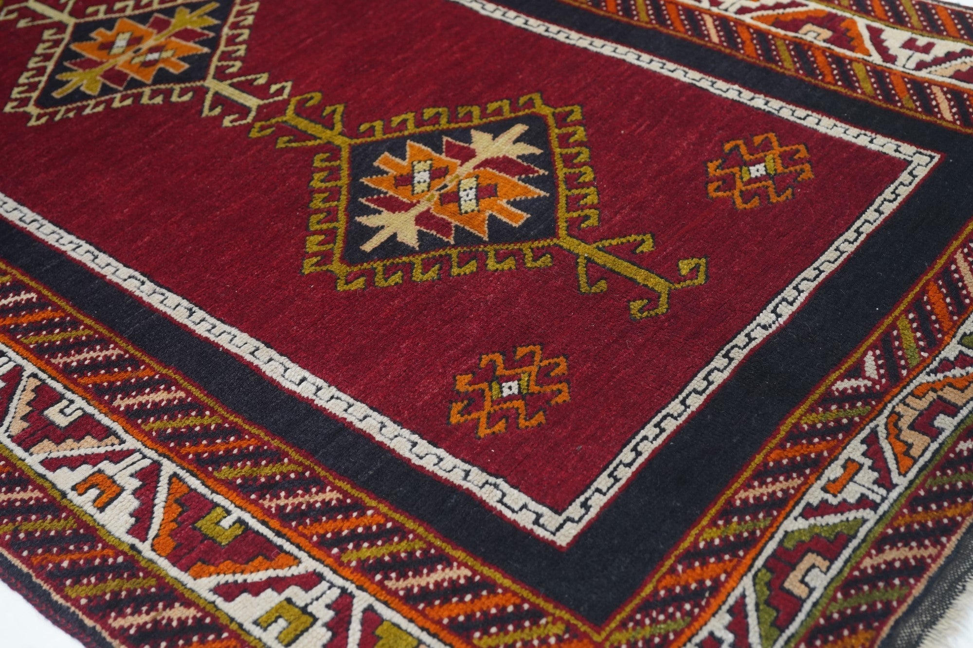 Fine Antique Turkish Tribal Wool Rug 3'3'' x 6'3''
