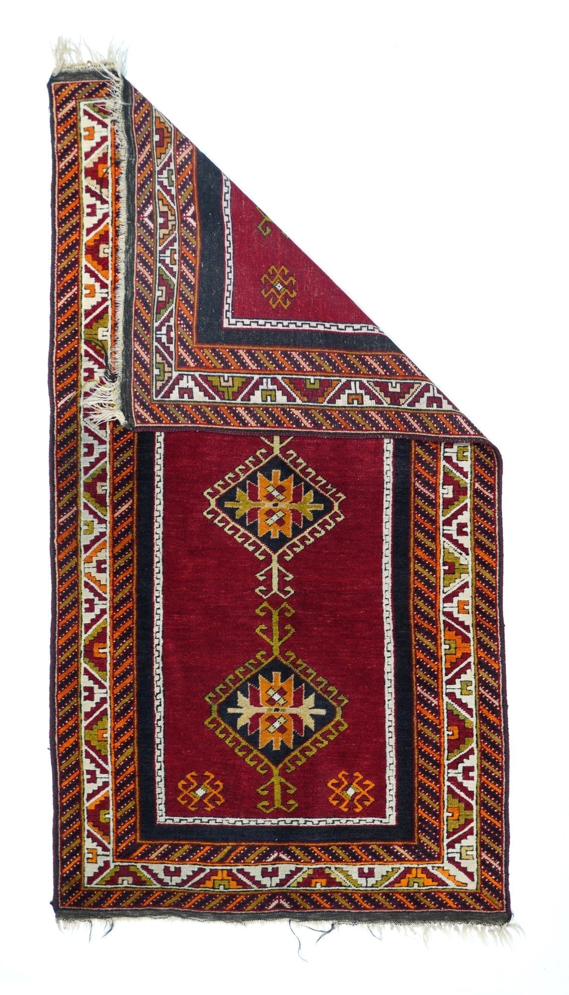 Fine Antique Turkish Tribal Wool Rug 3'3'' x 6'3''