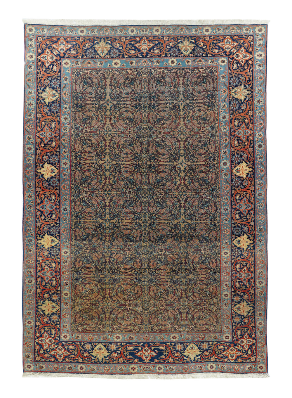 Antique Mohtasham Kashan Rug 4'7'' x 6'8''