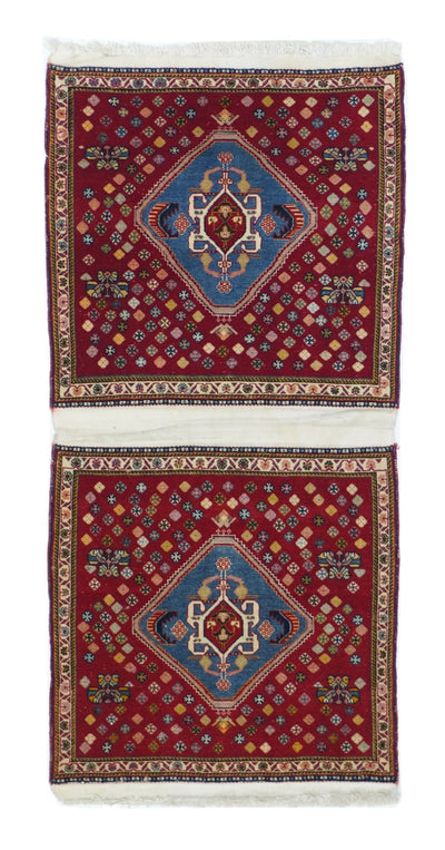 Extremely fine pair of saddle bag  Kashkouli Rug 2'0